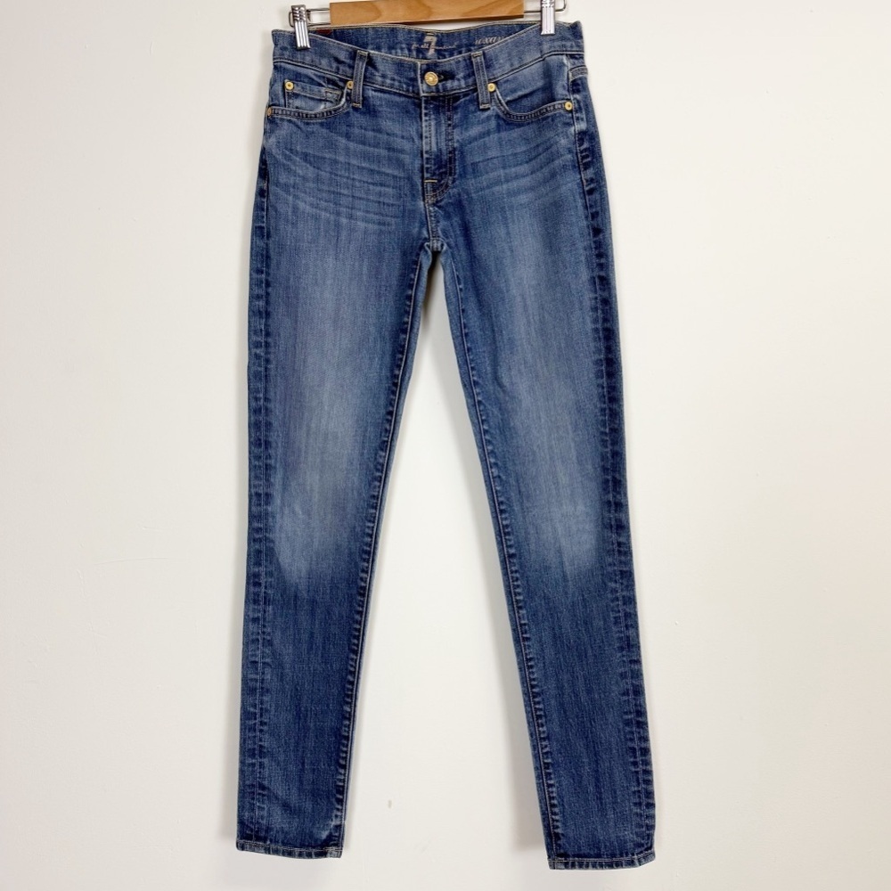 7 For All Mankind Roxanne Jeans Womens 28 Blue Slim Skinny Stretch Denim 7FAM